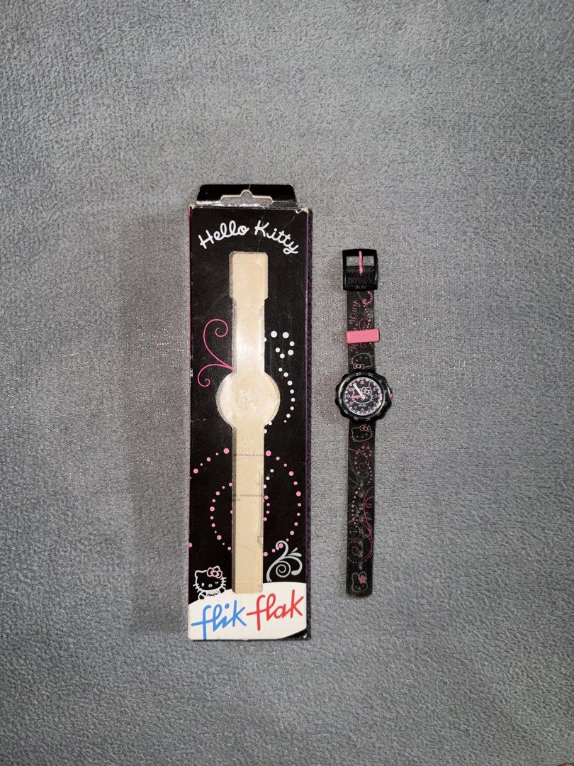 Thik Thak Hello Kitty Black Watch (Category: Babies & Kids Fashion) located in Quezon City. Submitted by spicycalimaki (Listing ID 1460056254, Image 1). Description: - needs battery lang! - last price posted.