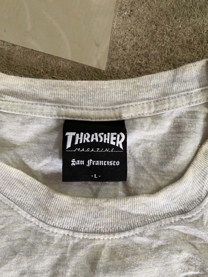 Thrasher flame logo tshirt (Category: Activewear) located in Borongan. Submitted by thrift-real2.0 (Listing ID 1459912972, Image 3). Description: thrasher flame logo tshirt excellent condition 25x29.5 color rate:9.5/10 no issue 450 plus sf.