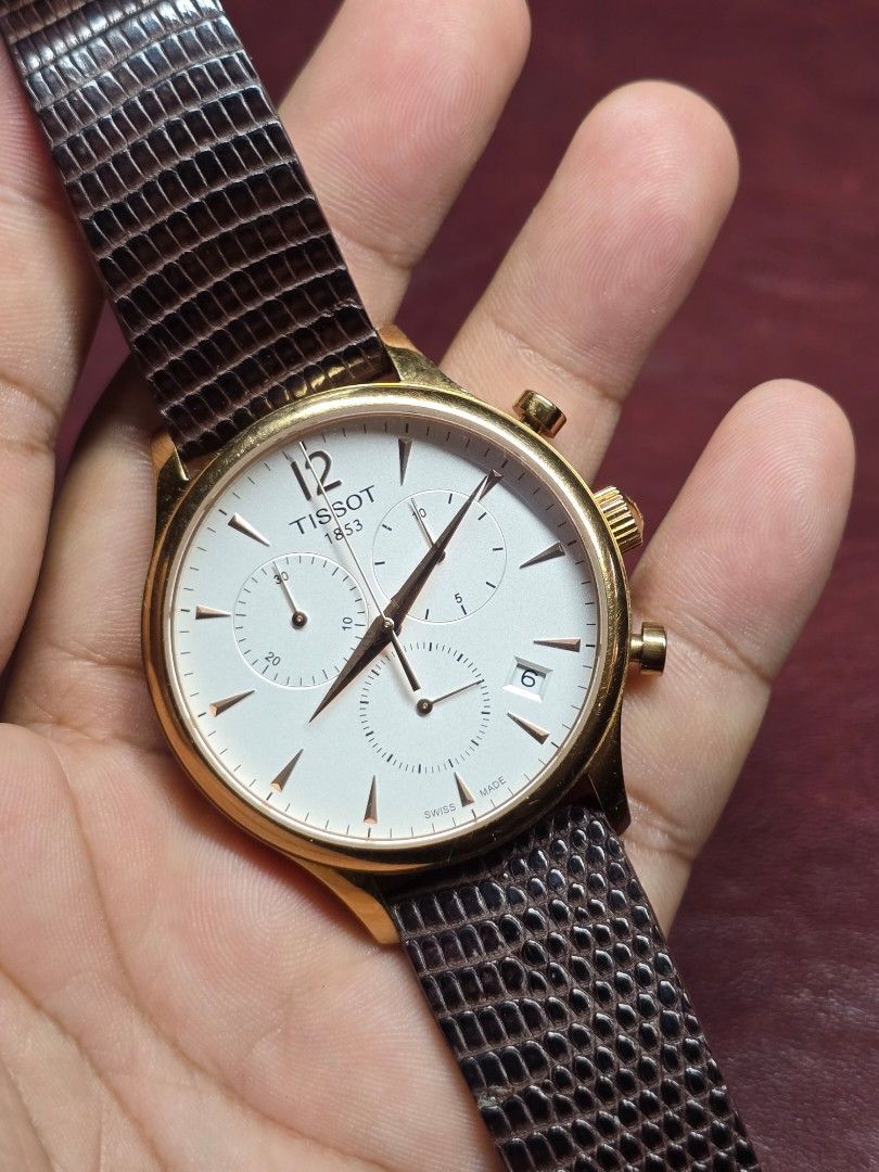 Tissot Tradition Chronograph (Category: Luxury Watches) located in Manila. Submitted by strapsnskins (Listing ID 1459901993, Image 1). Description: fairly used Tissot Chrome Tradition. please check google for descirption and specs. for more info please send a message. negotiable for sure buyers Manila area preferred. meet ups available by schedule..