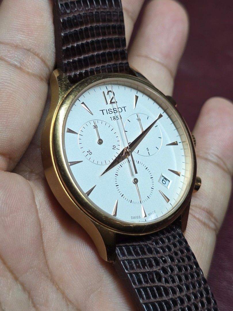 Tissot Tradition Chronograph (Category: Luxury Watches) located in Manila. Submitted by strapsnskins (Listing ID 1459901993, Image 2). Description: fairly used Tissot Chrome Tradition. please check google for descirption and specs. for more info please send a message. negotiable for sure buyers Manila area preferred. meet ups available by schedule..