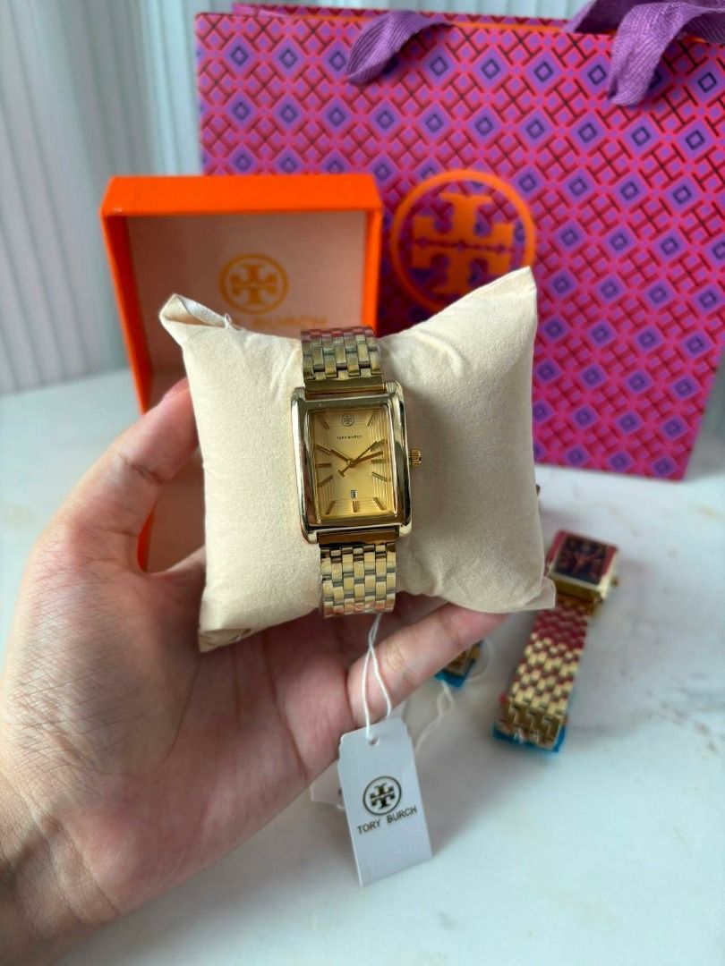 Tory Burch Watch - Gold Tones (Category: Women's Watches) located in Manila. Submitted by luxujeaem (Listing ID 1459908220, Image 3). Description: 1,350 - each - All gold-toned - Dial colors: Black, Gold, White - Comes in a Tory Burch gift box - Includes original Tory Burch shopping bag - Ideal for gifting or personal collection ( OEM).