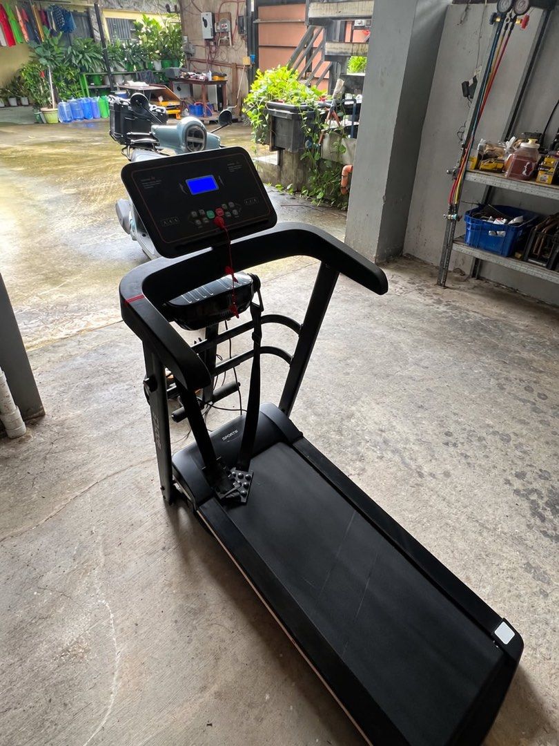 Treadmill for Sale! (Category: Cardio & Fitness Machines) located in Angeles City. Submitted by allendavid021006 (Listing ID 1459963435, Image 1). Description: Selling MY HI treadmill, second-hand but fully working with no issues. - Speed: 1.0–12.8 - Rated motor: 2.0 HP - Peak power motor: 5.0 HP - Running area: 450 × 1020 mm - With built-in massager - No box included (PM for videos) May konting scratches, dust marks, and normal signs of use, so 