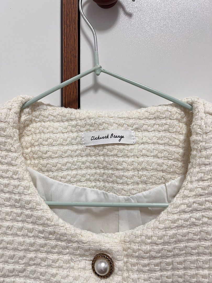 Tweed Jacket (Category: Coats, Jackets and Outerwear) located in Trece Martires City. Submitted by imwelllovedvintage (Listing ID 1460070031, Image 3). Description: White Tweed Jacket •good condition •will send dimensions upon request.