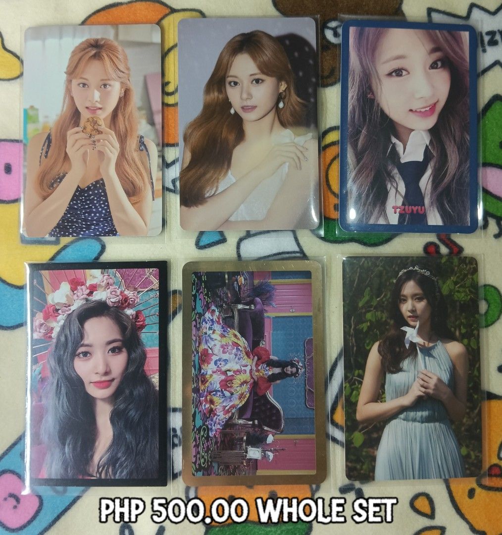 TWICE Tzuyu Official Photocards (Category: K-Wave Merchandise) located in Guinobatan. Submitted by kmochipop8 (Listing ID 1460044479, Image 1). Description: - Set of 6 TWICE Tzuyu photocards - Features Tzuyu in various concepts - Ideal for ONCE and Tzuyu fans - Price is for the entire set.