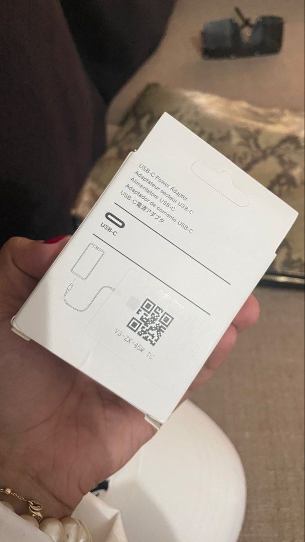 Type C or USB C 45W Adaptor only (Category: Cables & Adaptors) located in Taguig. Submitted by londonbelgravia (Listing ID 1459996906, Image 2). Description: Extra purchase Bought it for 780+ online.