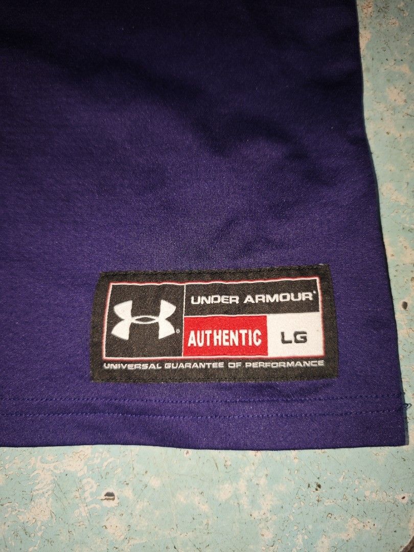 Under Armour Purple Jersey "12" - Large (Category: Activewear) located in Calauag. Submitted by erv_1n (Listing ID 1459965031, Image 3). Description: No issue 10/10 color rate Condition excellent.