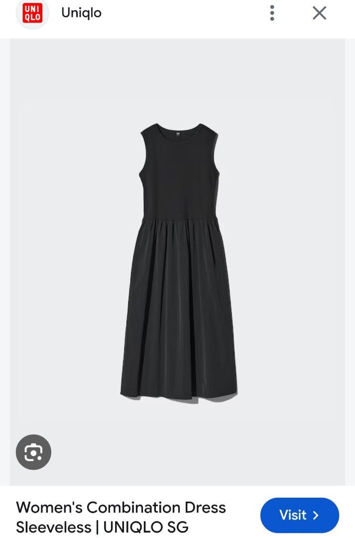 UNIQLO Combination Dress (Category: Dresses) located in Basista. Submitted by purpleens_shop (Listing ID 1460011550, Image 2). Description: Black 🖤 10/10.