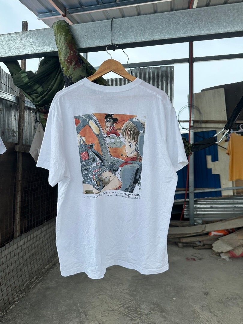 Uniqlo x Dragon Ball graphic tee (Category: Tshirts & Polo Shirts ) located in Davao. Submitted by boss_kel (Listing ID 1459967607, Image 2). Description: 25 width 31 lenght.
