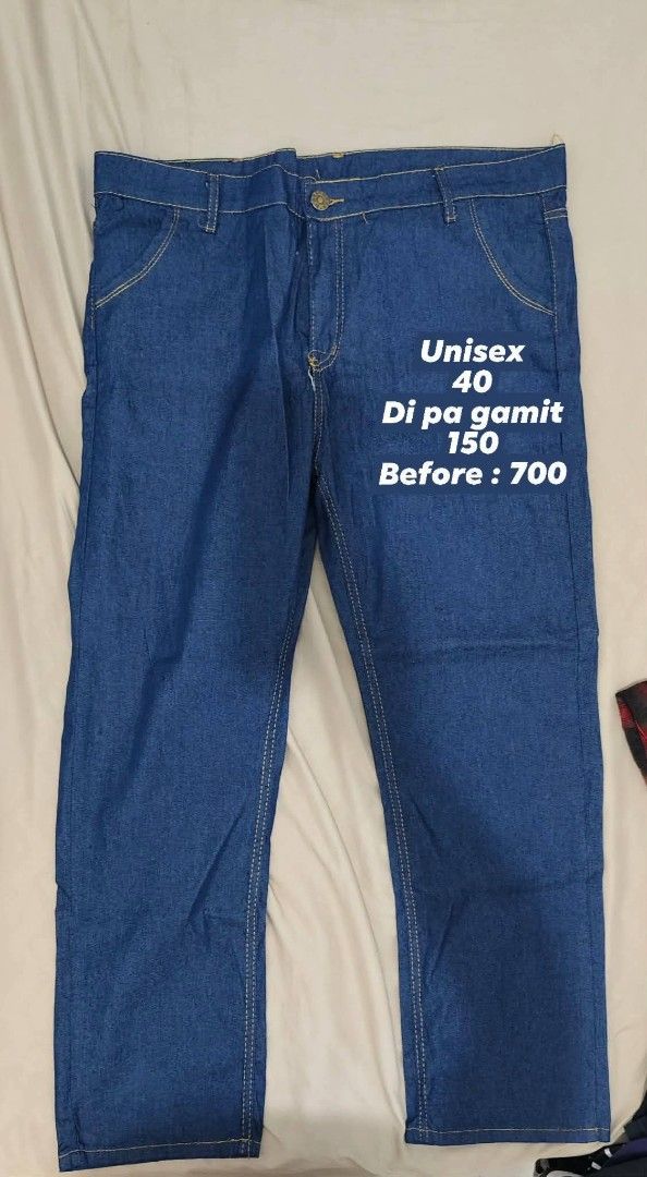 Unisex Denim Jeans Size 40 (Category: Jeans) located in Santa Rosa. Submitted by gettinggorgeousph (Listing ID 1459932362, Image 1). Description: - Unisex Denim Jeans - Size: 40 - Condition: Brand New (Never Worn) - Original Price: PHP 700 - Selling Price: PHP 150 - Great Deal!.
