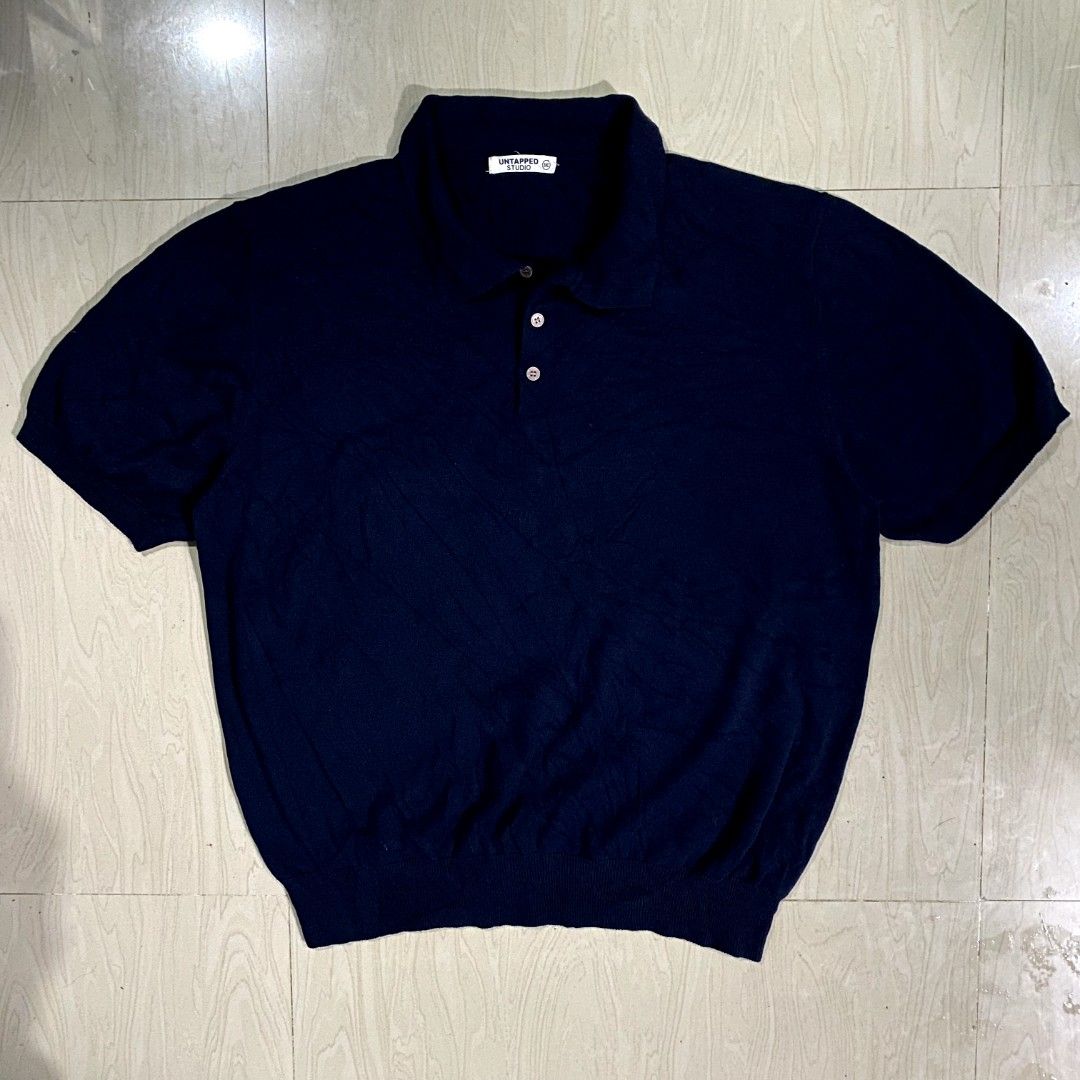 Untapped Studio Knitted Polo Shirt (Category: Tshirts & Polo Shirts ) located in Quezon City. Submitted by thequalityflips (Listing ID 1459993718, Image 1). Description: Untapped Studio Knitted Polo Shirt Size: 3XL on tag Dimes: W-23 “ L-26 (23x26) Best Fit L to XL Boxy Type Brandnew Condition Excellent Condition No Issue.