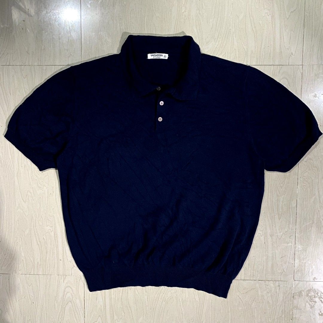 Untapped Studio Knitted Polo Shirt (Category: Tshirts & Polo Shirts ) located in Quezon City. Submitted by thequalityflips (Listing ID 1459993718, Image 3). Description: Untapped Studio Knitted Polo Shirt Size: 3XL on tag Dimes: W-23 “ L-26 (23x26) Best Fit L to XL Boxy Type Brandnew Condition Excellent Condition No Issue.