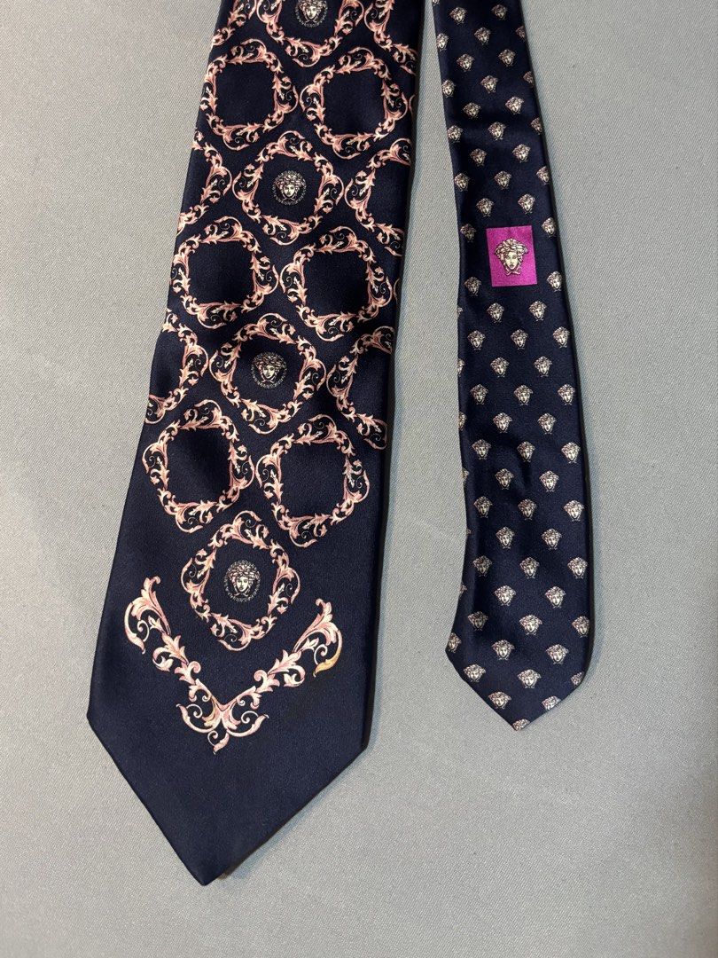 Versace Medusa Silk Necktie (Category: Ties) located in Manila. Submitted by maxxxxxxxxxxxx (Listing ID 1459920464, Image 1). Description: For sale Authentic Versace Necktie Medusa Pattern and design Deep purple colour Silk material super nice and soft.