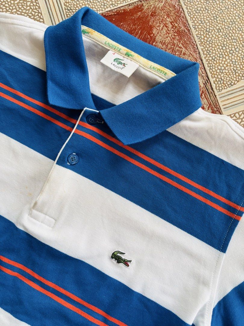 Vintage Lacoste Polo Shirt (Category: Tshirts & Polo Shirts ) located in Calamba. Submitted by migo.cl (Listing ID 1460012396, Image 3). Description: - Size 4 on tag - Medium best fit - Fitted fit on Large - Issue, see pics - 599 + sf - Negotiable (Selected items pero shoot your shot po!) The items are either thrifted or personal items. So please limit your expectations. The authenticity of our products is not 100% guaranteed original. * gcash on