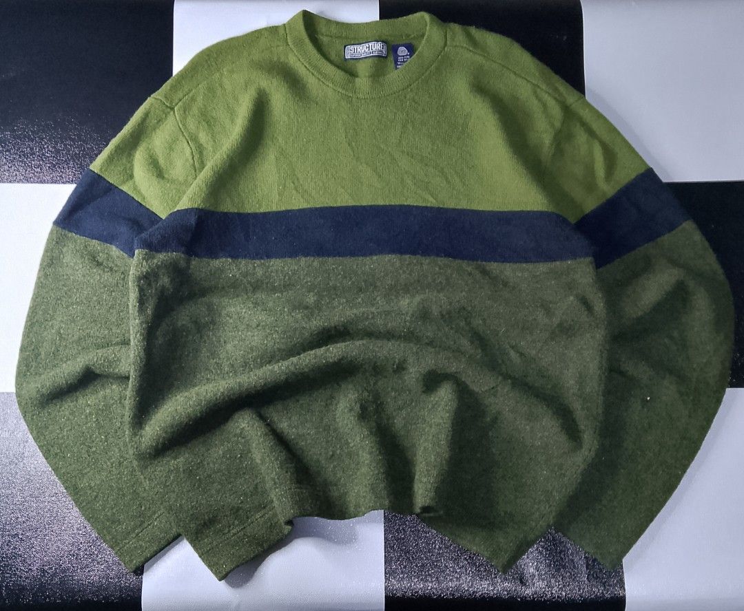 Vintage Structure Wool Knit Sweater (Category: Coats, Jackets and Outerwear) located in Binan City. Submitted by incnt (Listing ID 1460093273, Image 1). Description: 500 Peso only add shipping fee Vintage Structure Wool Knit Sweater 💚💚💚 Size Large 22" Width x 27" Length Excellent Condition No issues "All brand names, logos, and images are registered trademarks of their respective owners. No affiliation or copyright infringement intended.".