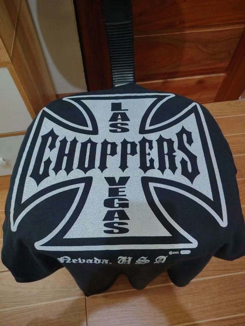 Vintage West Cost Choppers Dated 2003 (Category: Coats, Jackets and Outerwear) located in Binalbagan. Submitted by prprthrift (Listing ID 1460053167, Image 2). Description: 2003 VINTAGE WCC 🔥 West Coast Choppers Las Vegas Longsleeve Size XL | Faded Black | US Made Jesse James era. Grail piece. No flaws. Just natural vintage fade. Rare na makahanap ng ganito ngayon..