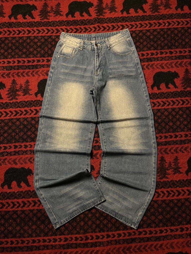 Washed Blue Baggy Pants (Category: Jeans) located in Manila. Submitted by pgarments (Listing ID 1459990122, Image 3). Description: Size:28-29” Length:41” Thighs:11” LegHole:11” Material Quality:hard denim Issue:none.