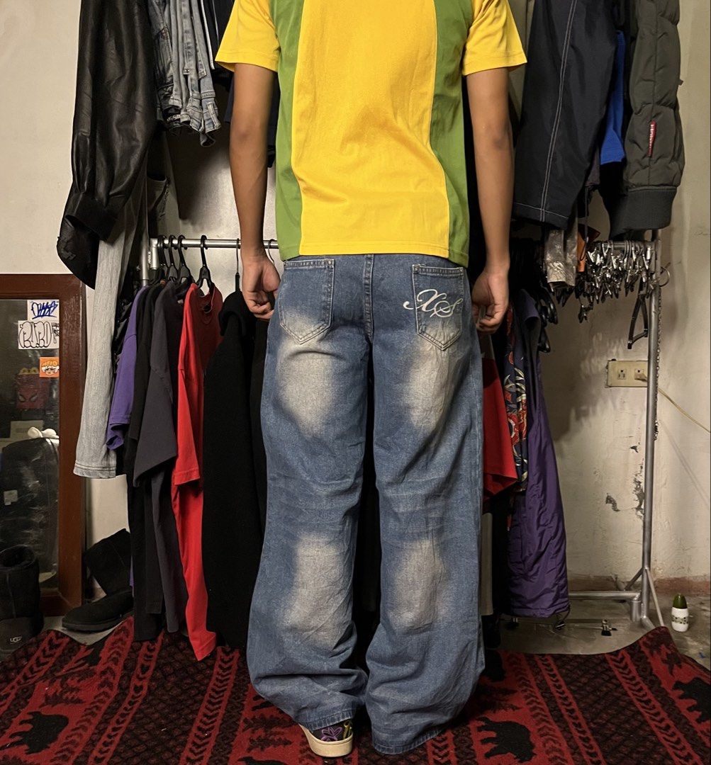 Washed Blue Baggy Pants (Category: Jeans) located in Manila. Submitted by pgarments (Listing ID 1459990122, Image 2). Description: Size:28-29” Length:41” Thighs:11” LegHole:11” Material Quality:hard denim Issue:none.