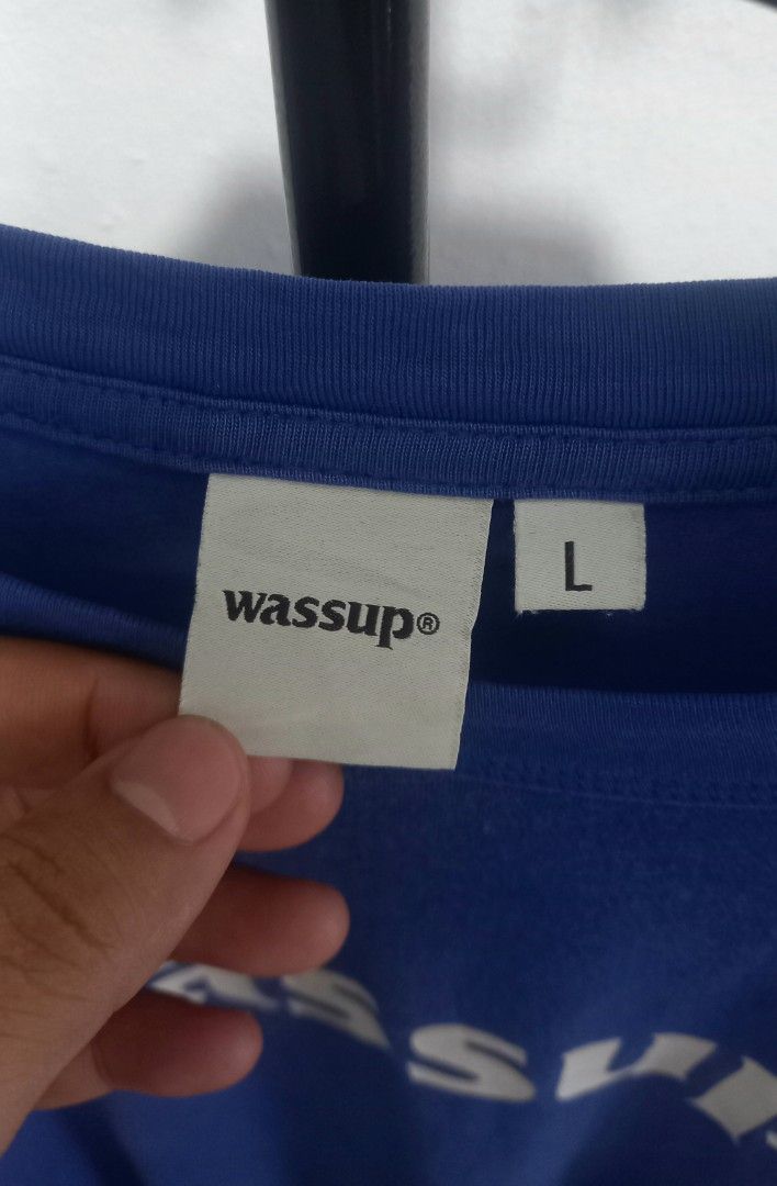 Wassup Blue T-shirt Size L (Category: Tshirts & Polo Shirts ) located in Tarlac. Submitted by den420 (Listing ID 1459986702, Image 3). Description: - Classic blue t-shirt with 'wassup' logo on the front. - Comfortable for everyday wear. - Size: Large (L)..
