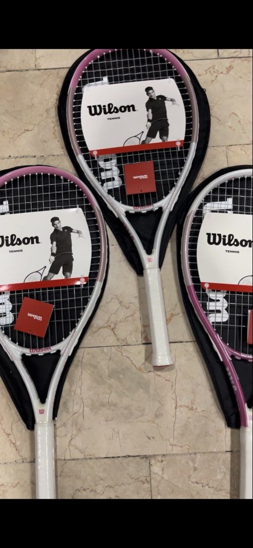 Wilson Pink Burn 113 Tennis Racket (Category: Racket and Ball Sports) located in San Juan City. Submitted by thrift.closet (Listing ID 1460092105, Image 3). Description: [Wilson tennis racket] [pink racket for beginners] [on-hand] WILSON PINK BURN 113 💗 - 113 square inches - 259g - grip size 1 - perfect for beginner tennis players - with freebies :) Feel free to pm me for other models, I’ll try to source for you! ✅ Gcash/ bank transfer 💬 PM me 