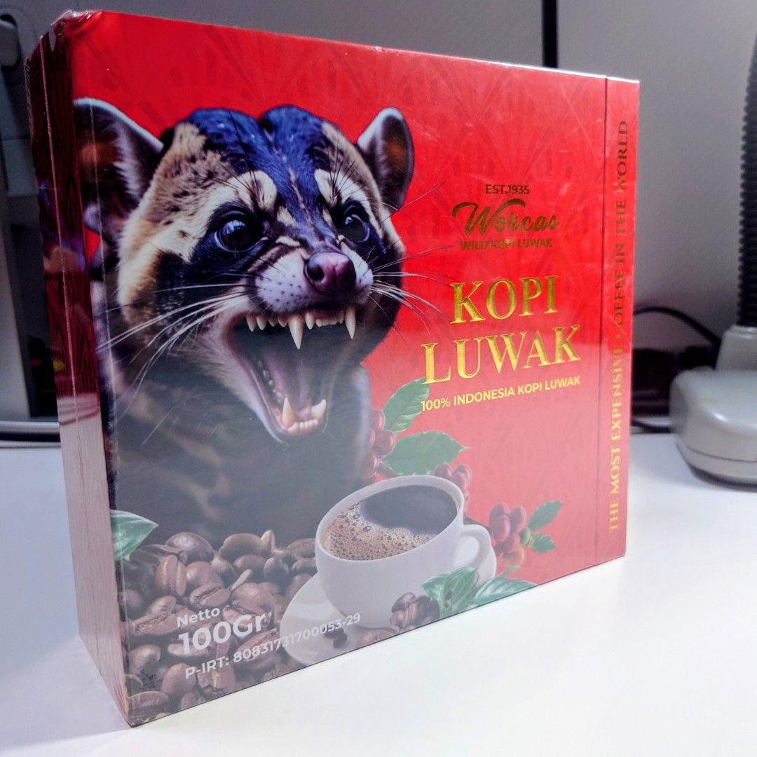 Workas Wild Kopi Luwak from Indonesia (Category: Beverages) located in Makati City. Submitted by ppomidyar (Listing ID 1460044531, Image 2). Description: 100 grams. From Indonesia.