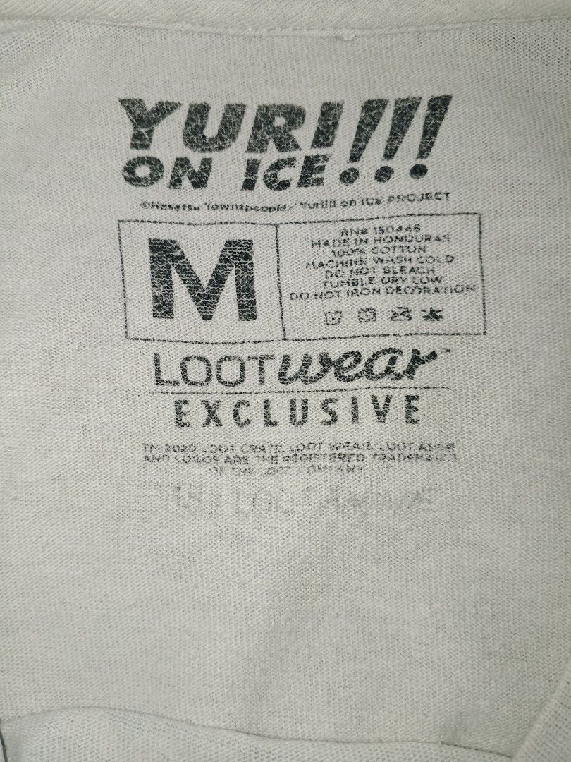 Yuri on Ice!!! Anime Shirt (Category: Tshirts & Polo Shirts ) located in Iloilo. Submitted by presentedby.ph (Listing ID 1460079784, Image 3). Description: medium 19 x 27 hairline crack prints and minimal stain.