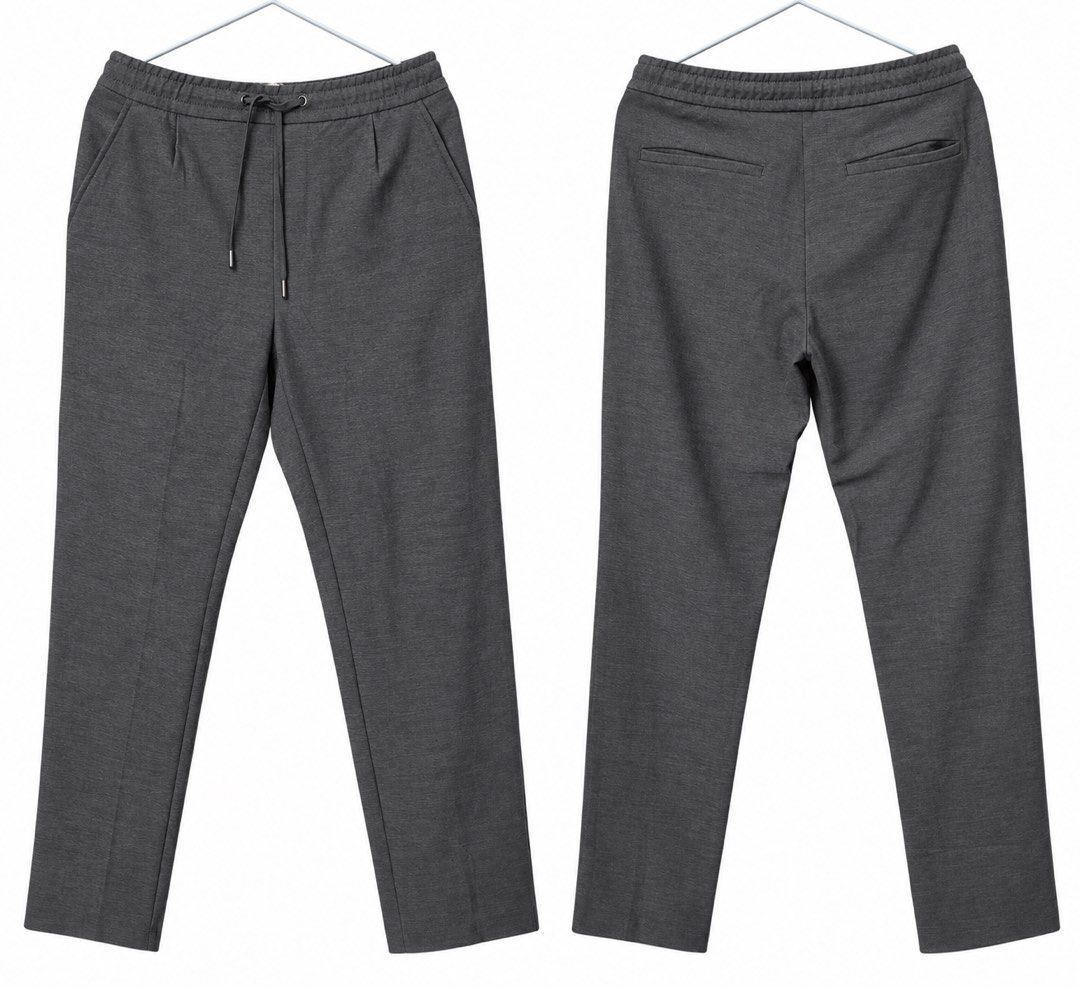 Zara Men’s tailored drawstring trouser (Category: Trousers) located in Banga. Submitted by yuzennn (Listing ID 1459956873, Image 1). Description: PERSONAL ITEM! Authentic ZARA Men’s Tailored Drawstring Trousers Charcoal/dark gray smart-casual trousers with an elasticated drawstring waist, front pockets and back welt pockets. Comfortable jogger-style waistband with a clean tailored look. Size: S / MEX 30 Made in Turkey Condition: Pre-loved, good c