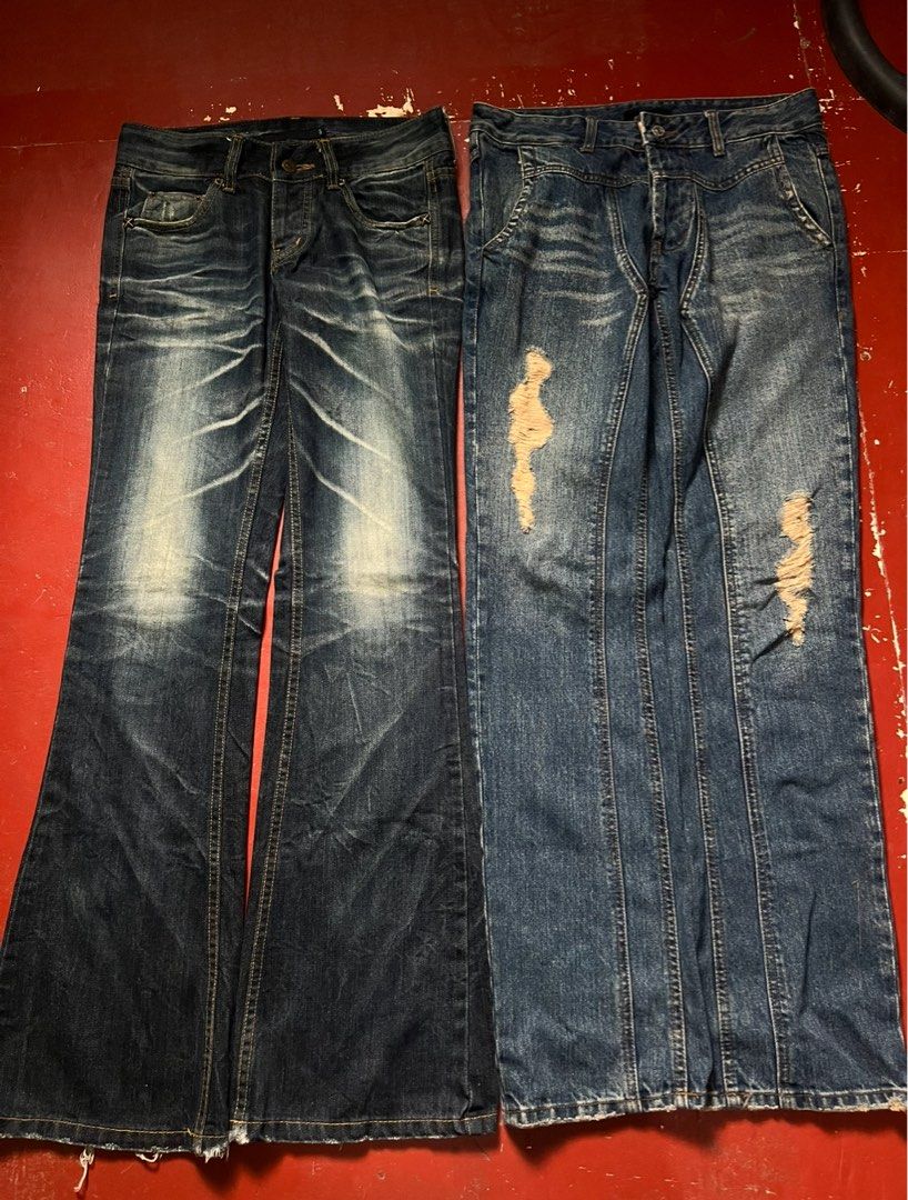 00s Fuga (Category: Jeans) located in Lucena. Submitted by netnyahyo (Listing ID 1460206729, Image 1). Description: 00s Fuga Jeans 00s Fuga Distressed Spiral cut size 30 length 42 thighs 10 knee 7 leg op 7 price : sold 00s Fuga Clawmarks Flared. size 26-27 length 42 thighs 9 knee 6 leg op 8.5 price : 3k .