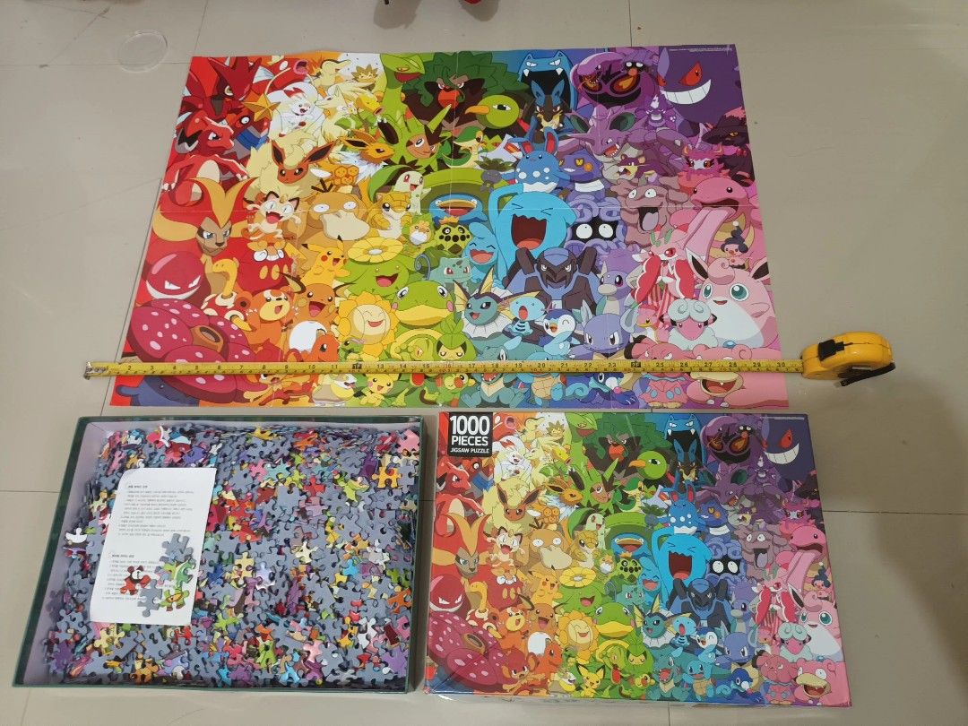 1000 Piece Pokemon Rainbow Gradient Jigsaw Puzzle (Category: Board Games & Puzzles) located in Irosin. Submitted by whanchore55263 (Listing ID 1460130145, Image 2). Description: - 1000-piece jigsaw puzzle - Features a rainbow gradient of Pokemon characters - Brand new and sealed box - Ideal gift for any Pokemon fan - Great for a fun, indoor activity - Can be displayed once completed - Assembled size: Approximately 70cm x 50cm.