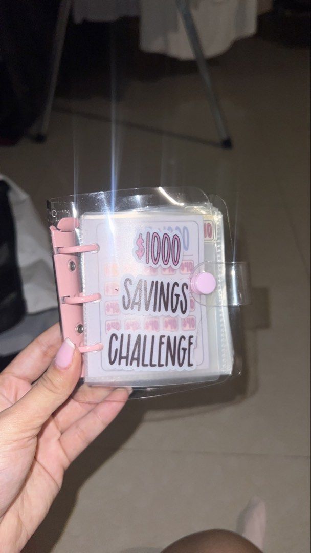 1000 Savings Challenge Binder with Pouch (Category: Everything Else Others) located in Manila. Submitted by dianavictoriano (Listing ID 1460275386, Image 1). Description: - Cute pink savings challenge binder - Helps you save up to $1000 - Comes with a clear protective pouch - Ideal for anyone starting their savings journey - Easy progress tracking - Fun way to achieve financial goals.