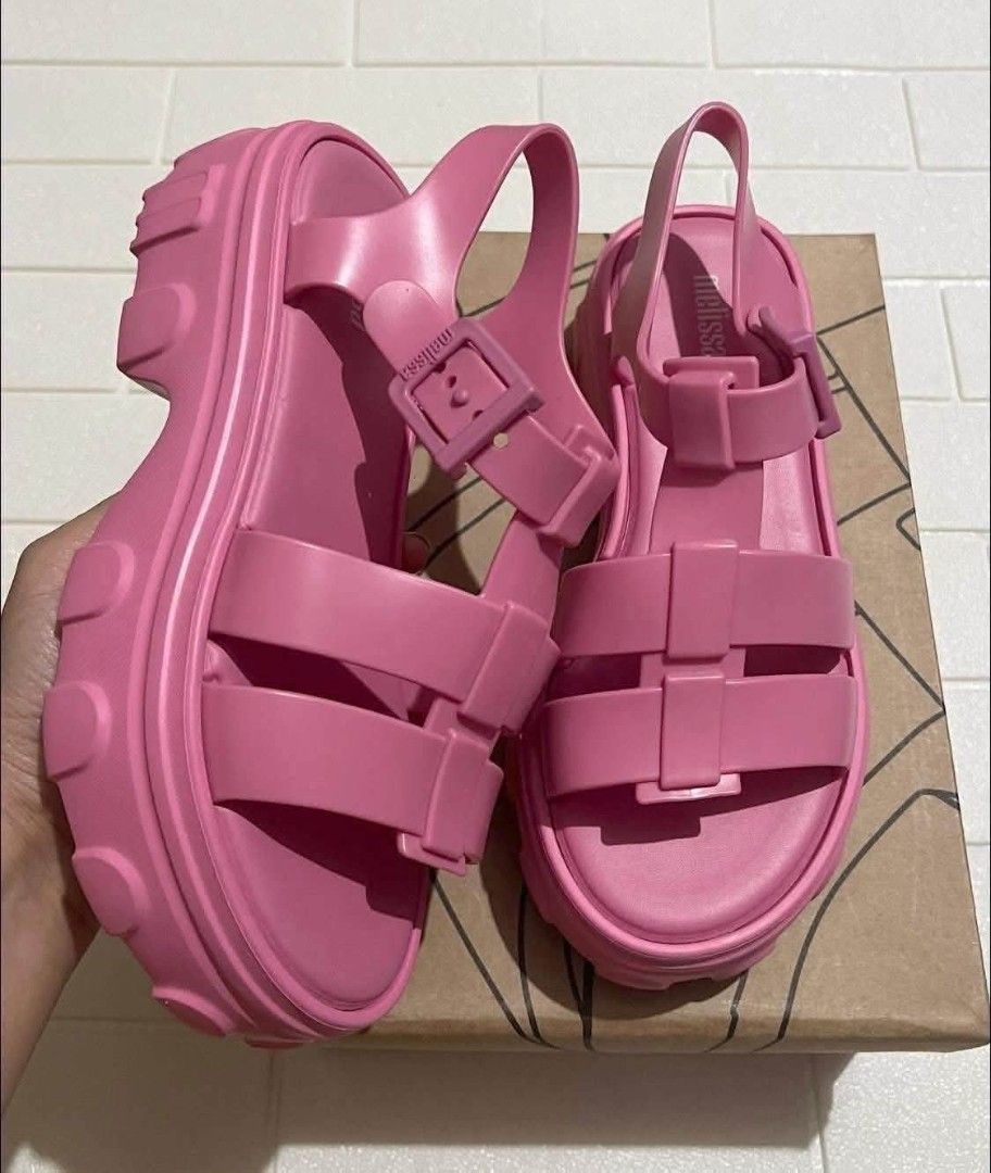 100% ORIGINAL & BRANDNEW MELISSA (Category: Sandals) located in Manila. Submitted by mydytrends (Listing ID 1460283024, Image 2). Description: 🩷NEGO PRICE FOR SURE MINER 🩷 - 100% Original & Brandnew Melissa Ella Sandals - Color: Pink - Size: 9 (UK 7 / EU 40) - Features a trendy chunky platform sole - Made with signature Melissa jelly material - Perfect for stylish everyday wear.
