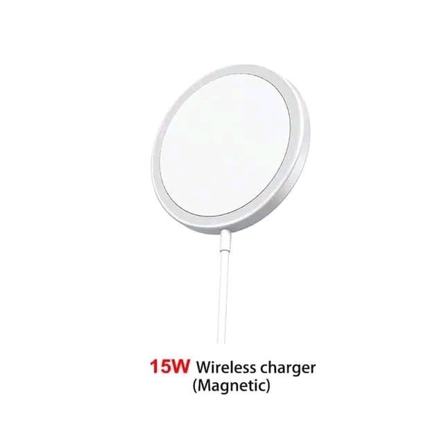 15W Magnetic Wireless Charger for iPhone (Category: Chargers & Cables) located in Manila. Submitted by marvieobordo (Listing ID 1460133446, Image 1). Description: - Fast 15W magnetic wireless charging - Works with MagSafe-compatible iPhones - Strong magnetic connection for secure attachment - Backward compatible with 10W, 7.5W, and 5W output - Enjoy a convenient, cable-free charging experience - Simply snap on for easy charging.