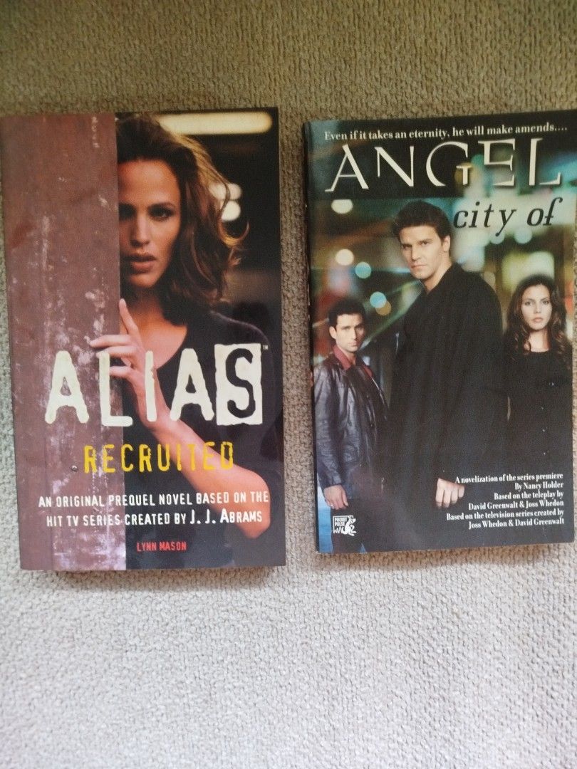 2 Books: Alias & Angel Novels (Category: Storybooks) located in Paranaque City. Submitted by kaceys_closet (Listing ID 1460135204, Image 1). Description: - Two paperback novels for sale: - 'Alias: Recruited': An original prequel story. - 'Angel: City of': Novelization of the series premiere episode. - Ideal for fans of the 'Alias' and 'Angel' TV series..