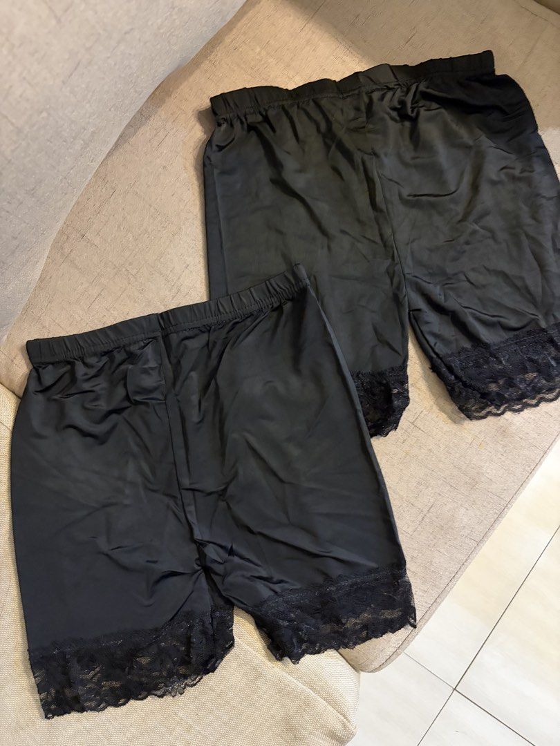 4pcs inner Cycling shorts with lace (Category: Undergarments & Loungewear) located in Manila. Submitted by chandleria (Listing ID 1460132780, Image 2). Description: selling per lot of 4pcs at 350 only have 4 sets available free size.