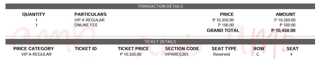5SOS EAS VIP A REG NOV 12 (less srp) (Category: Events Tickets) located in Quezon City. Submitted by wednesdayonacafe (Listing ID 1460124284, Image 1). Description: ⭐️ (1) VIP A REG 201 for DAY 2 (NOV 12) — selling for srp only or nego if sure buyer: Php 10,000 — tix unclaimed, can claim together around qc/mnl rfs: secured desired seats! .