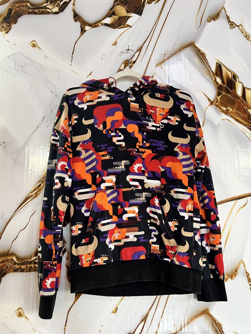 Adidas All Over Print Hoodie (Category: Hoodies) located in Cavite. Submitted by zacharyyy__ (Listing ID 1460154606, Image 1). Description: - Authentic Adidas hoodie - Unique all-over graphic print - Vibrant red, orange, and purple designs on a black base - Features a comfortable hood - Convenient front pocket - Ideal for casual wear and making a bold statement - Size 17 w x 25 1/2 L size S on tag 450 only 📍gma cavite.