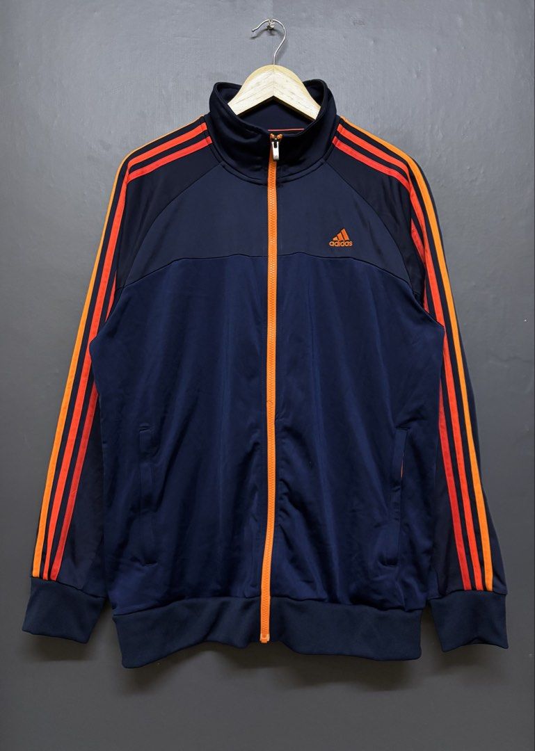 Adidas Track Jacket (Category: Coats, Jackets and Outerwear) located in Cavite. Submitted by staythrifted.23 (Listing ID 1460242856, Image 1). Description: Size : Large on 🏷️ X Large Best fit Dimes : Lenght 29 Width 23 Sleeve lenght 27 Condition : Like new Color rate : 10/10 Issue : None Loc. Cavite We ship nationwide Payment first .
