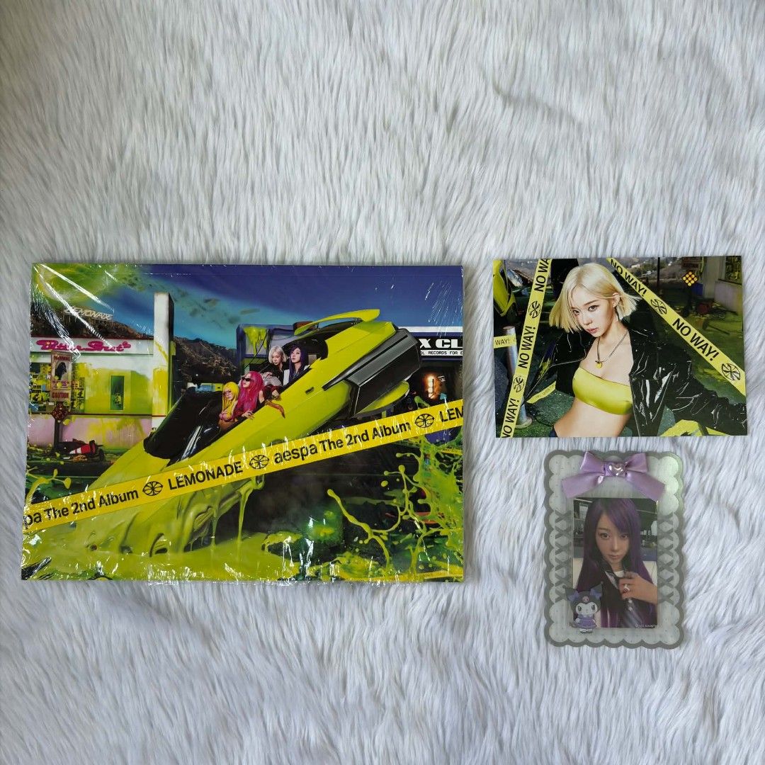 aespa Lemonade Lemonade Version B Complete Unsealed Album (Category: CDs & DVDs) located in Solano. Submitted by thatbish.thrifts (Listing ID 1450484989, Image 1). Description: ★ The albums includes the rpc. In mint condition for the pc. Pristine condition for the album overall. NO tingi. ★ dop: PRIO PAYO | 50% nrdp, rb 3 days ★ Onhand, × sensitive buyer ★ Comes with a Toploader for the pc. ★ Dm for more pics and inquiries ★ FIXED PRICE! t. aespa