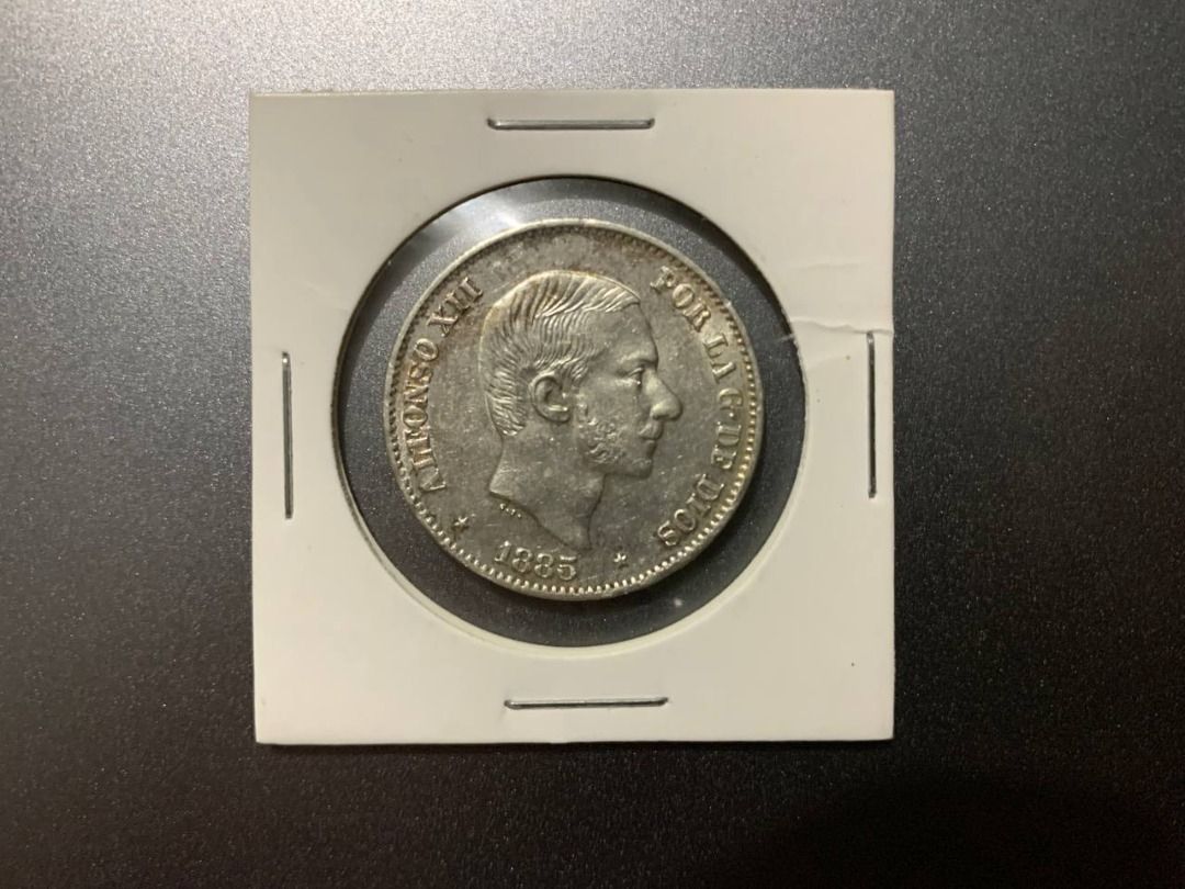 Alfonso XII - 50 Centimos 1885 (Category: Currency) located in Indang. Submitted by vykolektor (Listing ID 1460198706, Image 1). Description: 50 centimos Alfonso XII 1885 Condition in photos.