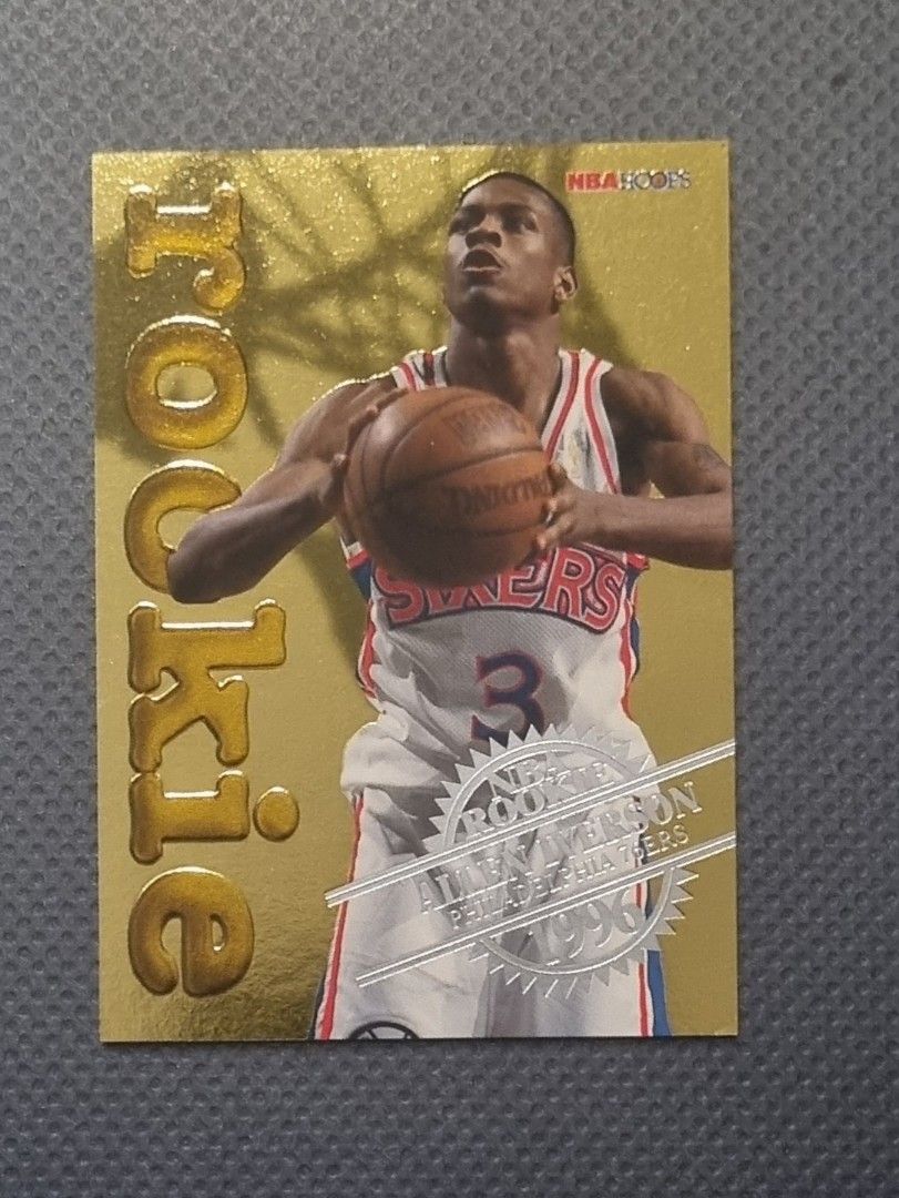 Allen Iverson Gold Rookie Card (Category: Raw Singles) located in Pasig City. Submitted by MaryandXaviersCorner (Listing ID 1460145992, Image 1). Description: Allen Iverson Gold Rookie Card Actual pictures of the item posted Will be shipped in a toploader and bubblewrap Please check my other NBA cards listings..