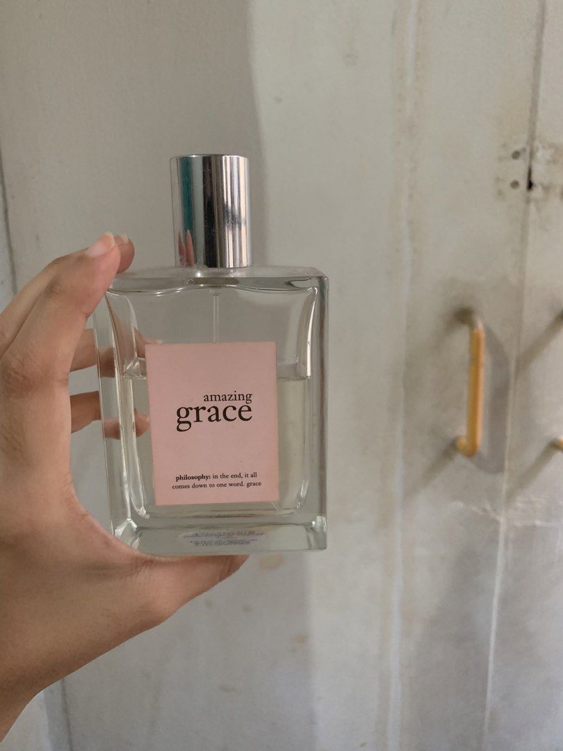 Amazing Grace Eau de Toilette Spray (Category: Fragrance & Deodorants) located in Manila. Submitted by usagichan_rabbit (Listing ID 1460180798, Image 1). Description: - Philosophy Amazing Grace Eau de Toilette - 120ml spray bottle almost half lang bawas - Classic, beloved scent - Plenty of fragrance left - Selling as part of a declutter.