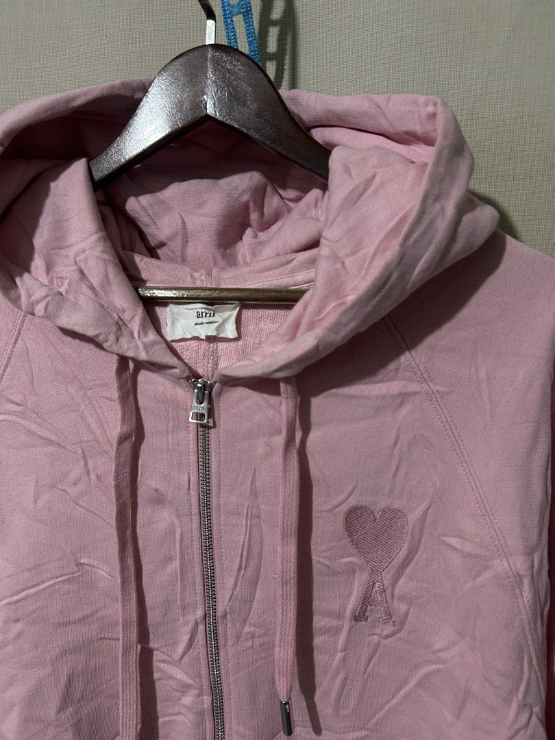 AMI Zip Up hoodie (Category: Luxury Apparel) located in Santa Rosa. Submitted by unexpected.finds4026 (Listing ID 1460295159, Image 2). Description: Large on tag 25 W 30 L best fit to XL 9.5/10 condition 9.5/10 color rate heavy Cloth complete tags issue: need wash .