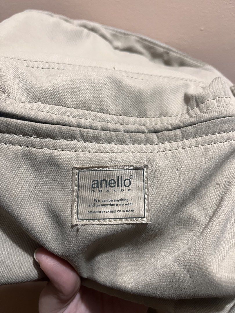 Anello Grande Motte A5 Mini Backpack Beige (Category: Backpacks) located in Manila. Submitted by _declutterbyleb (Listing ID 1460215195, Image 3). Description: - Anello Grande Motte Mini Backpack - Color: Beige - Size: A5 - Design: Rounded shape with a convenient grab handle - Features: Front zip pocket with Anello logo, multiple inner pockets - Ideal for: Everyday use - Origin: Designed in Japan.