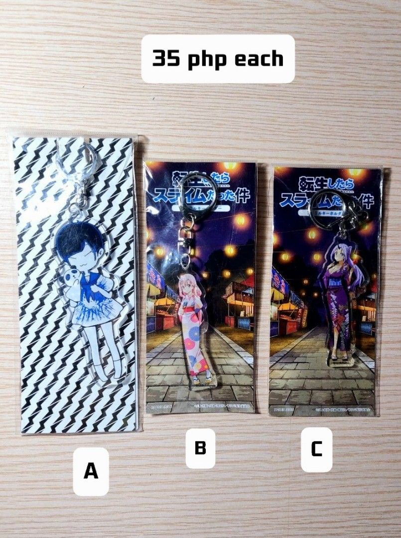 Anime Acrylic Keychains - 35 PHP Each (Category: Character Goods) located in Polomolok. Submitted by ryunim_bns (Listing ID 1460242288, Image 1). Description: 🌸Acrylic Keychain 🌸 2 pcs.The time I got reincarcerated as a Slime 1 Random keychain 35 php each 📍 Location: South Cotabato, Mindanao 📦 MOP: Gcash / Gotyme 🚚 MOD: J & T / LBC 💌 DM for inquires. crossposted..