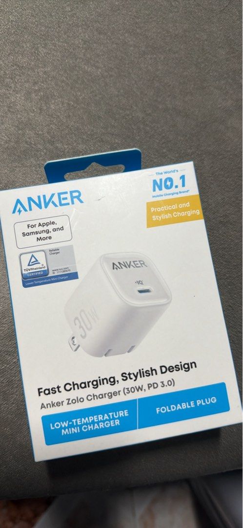 Anker Zolo Charger 30W (Category: Chargers & Cables) located in Paranaque City. Submitted by beetchrice (Listing ID 1460301998, Image 1). Description: Brand new and sealed charger adapter Loc for meet up: Paranaque / Las Pinas / BGC MOP : Bank transfer or Gcash MOD : Meet up / Lalamove / JNT.