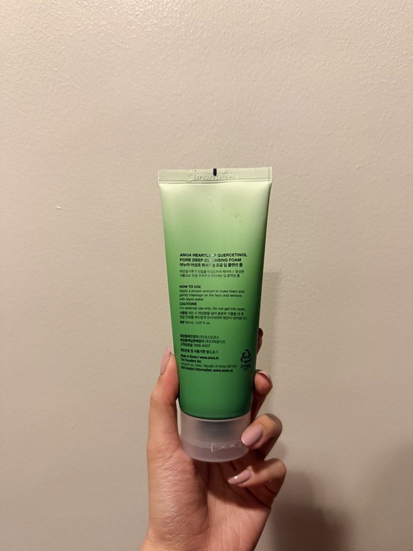 Anua Heartleaf + BHA Pore Deep Cleansing Foam 150ml (Category: Face Care) located in Quezon City. Submitted by ellereve_ph (Listing ID 1460200404, Image 2). Description: - Anua Heartleaf + BHA Pore Deep Cleansing Foam - Deep pore cleansing - Contains Heartleaf and BHA - Size: 150ml / 5.07 fl. oz. - Expiry Date: 2023.11.06 - Box not included .