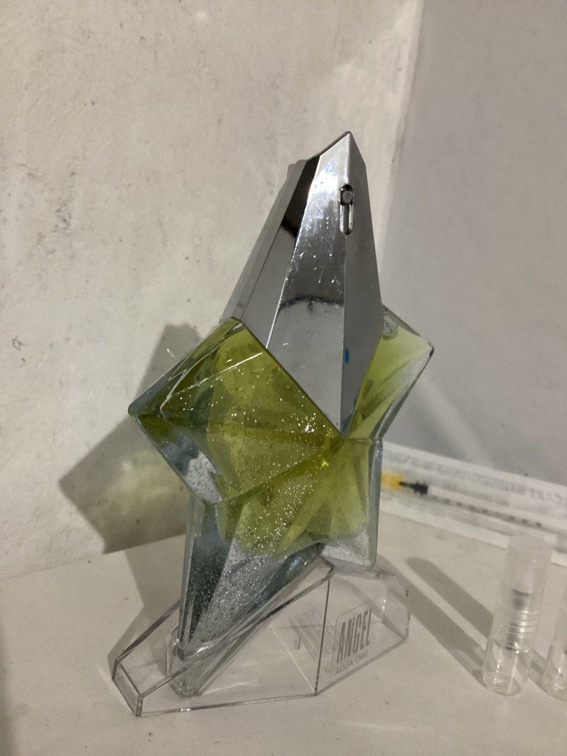 Angel Aqua Chic EDT 2012 by Thierry Mugler 1ml Decant (Category: Fragrance & Deodorants) located in Alfonso. Submitted by glenngarcia03 (Listing ID 1460206956, Image 2). Description: 2-3 slots.