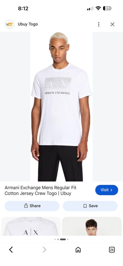 ARAMANI EXCHANGE (Category: Luxury Apparel) located in Manila. Submitted by prettystuff1008 (Listing ID 1460233881, Image 2). Description: New Ideal gift Size xs men Fits medium women 5950-1950.