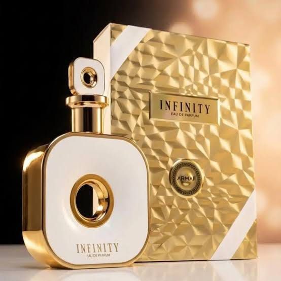 Armaf Infinity Gold Eau de Parfum for Women (Category: Fragrance & Deodorants) located in Quezon City. Submitted by prelovedbymomshielara (Listing ID 1460202402, Image 3). Description: PREMIUM QUALITY PERFUME! TESTER❕ CLOSE TO OG❕ HIGH OIL CONCENTRATION❕ NOT CLASS A❕ Armaf Infinity Gold Eau de Parfum for Women is a sweet, playful, and elegant floral-musky fragrance launched in 2024 that balances tropical fruit notes with a warm, cozy vanilla base