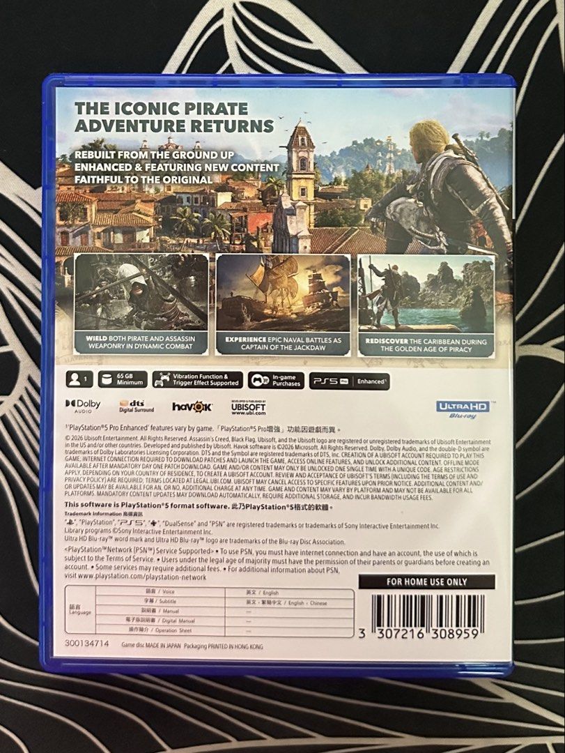 Assassin's Creed Black Flag Resynced (Category: PlayStation) located in Quezon City. Submitted by sethlar (Listing ID 1460233237, Image 2). Description: - Assassin's Creed Black Flag Resynced for PS5 - Region: Asia - Code Used.