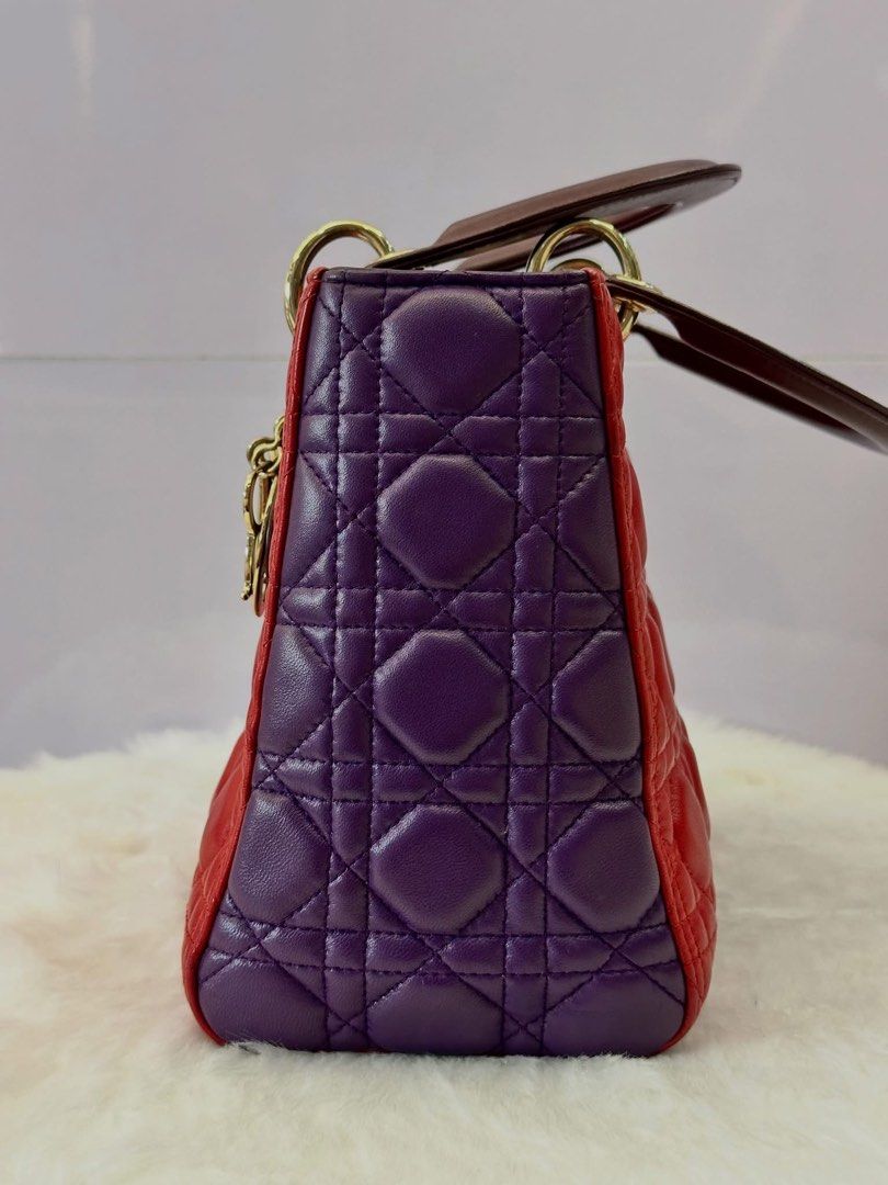 Authentic Dior (Category: Luxury Bags & Wallets) located in Manila. Submitted by chloe_luxuries (Listing ID 1460275343, Image 3). Description: Guaranteed Original Lady Dior Medium Tricolor Rank Ab no major flaws Still in very good condition Comes with dustbag and strap Pm for more details.